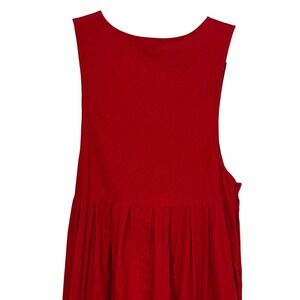 VTG TY Original Wear "Pinafore" Red Corduroy Side Buttons Dress Women's M